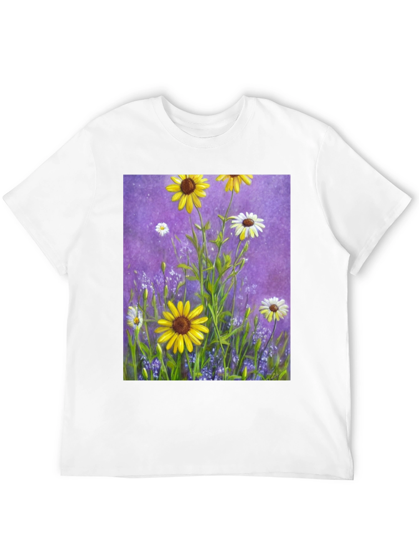 Floral Garden T-Shirt: Vibrant Sunflower Meadow Design