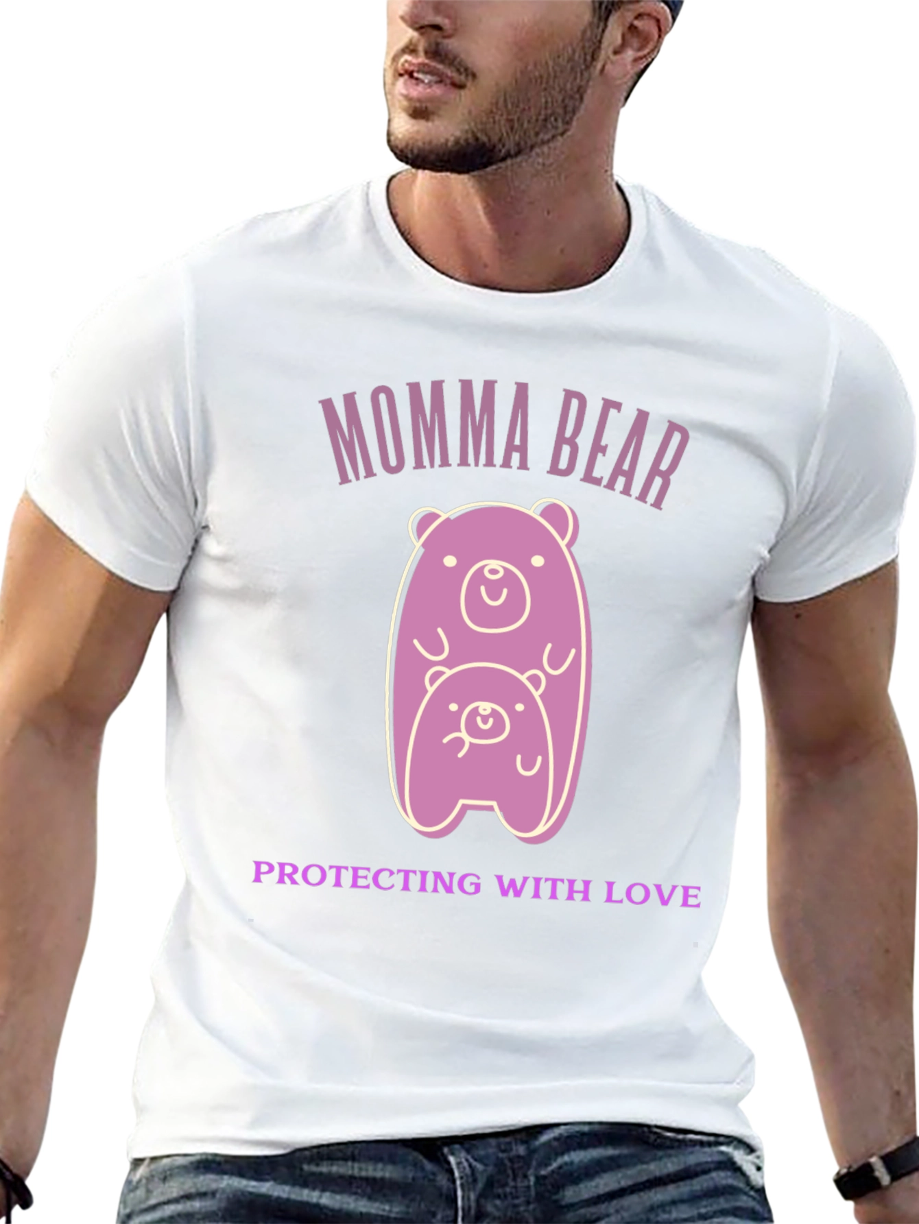 Momma Bear Protecting With Love Graphic T-Shirt