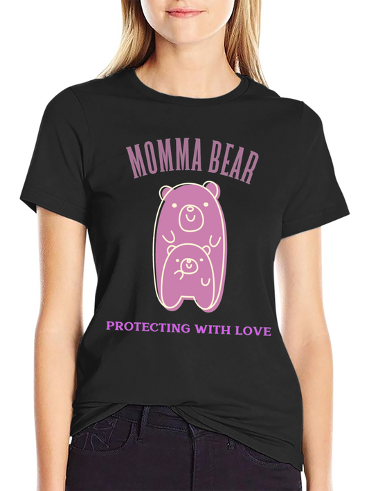 Momma Bear Protecting With Love Graphic T-Shirt