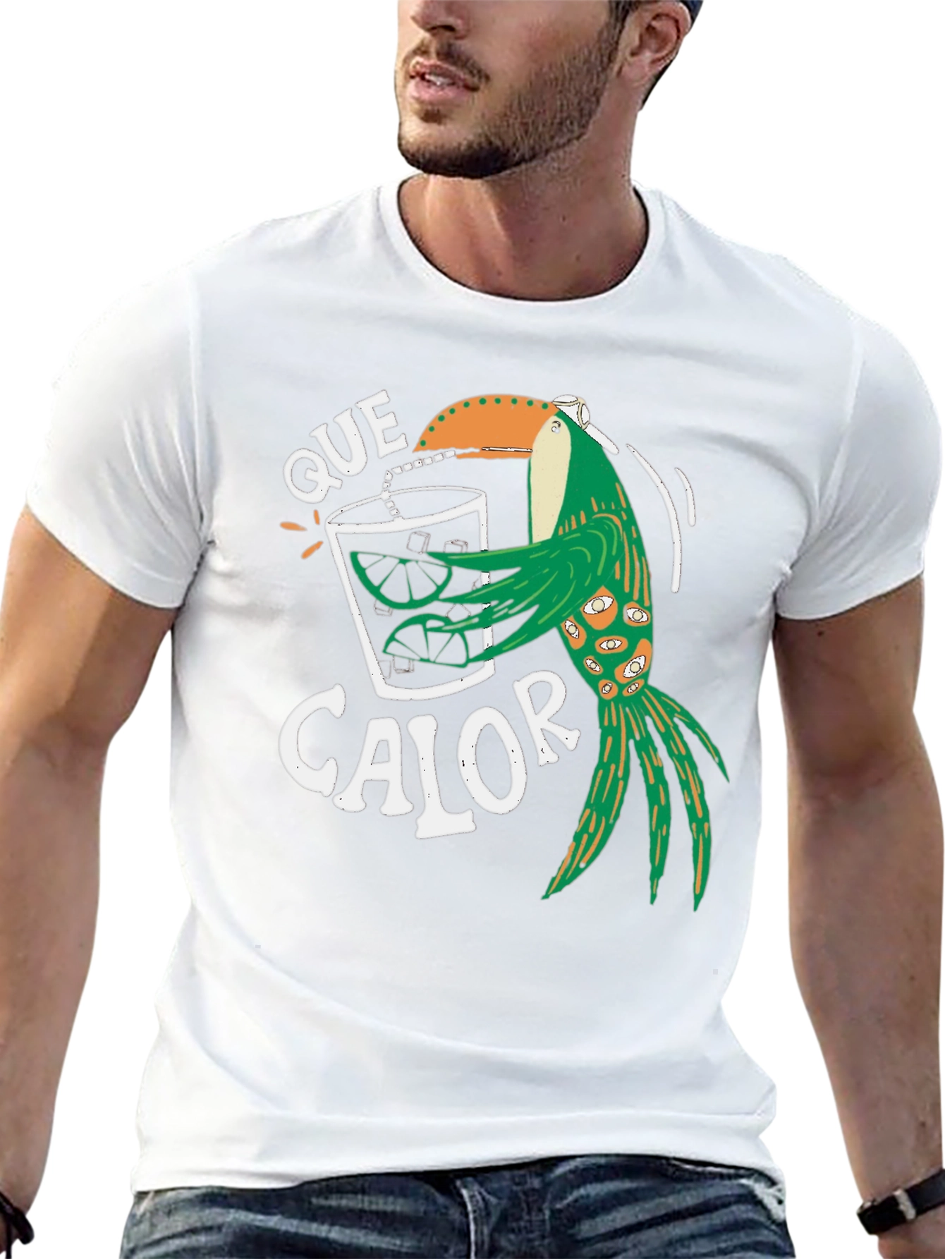 Que Calor Toucan T-Shirt - Tropical Graphic Tee
