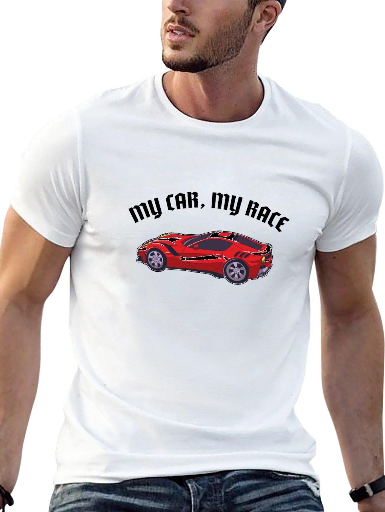 My Car My Race T-Shirt - Black Car Graphic