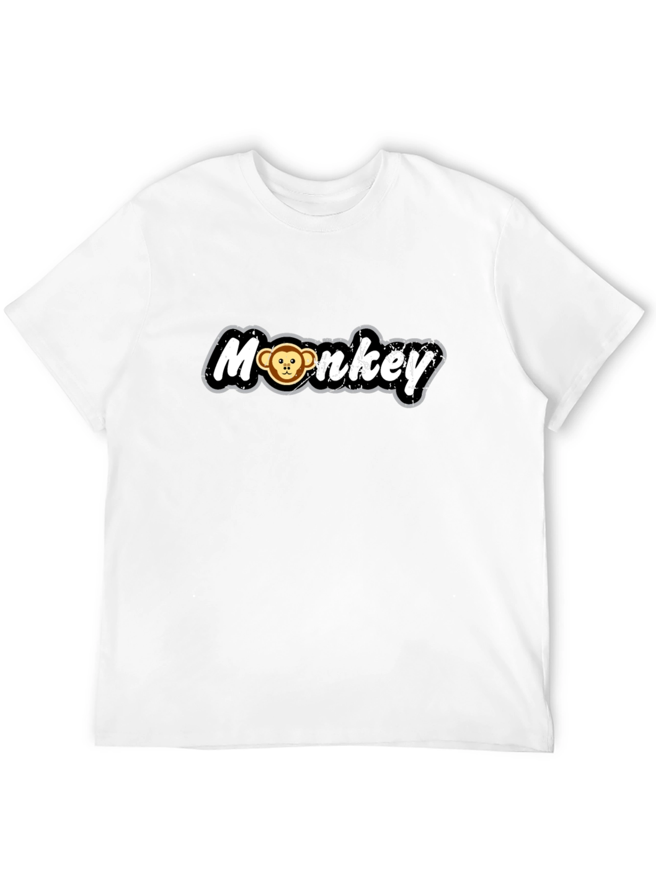 Monkey Graphic Black T-Shirt - Fun Animal Tee