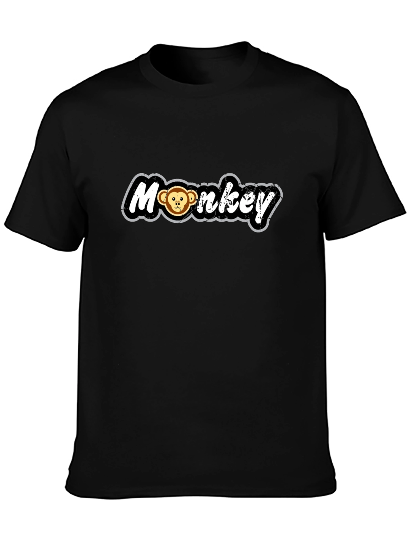 Monkey Graphic Black T-Shirt - Fun Animal Tee