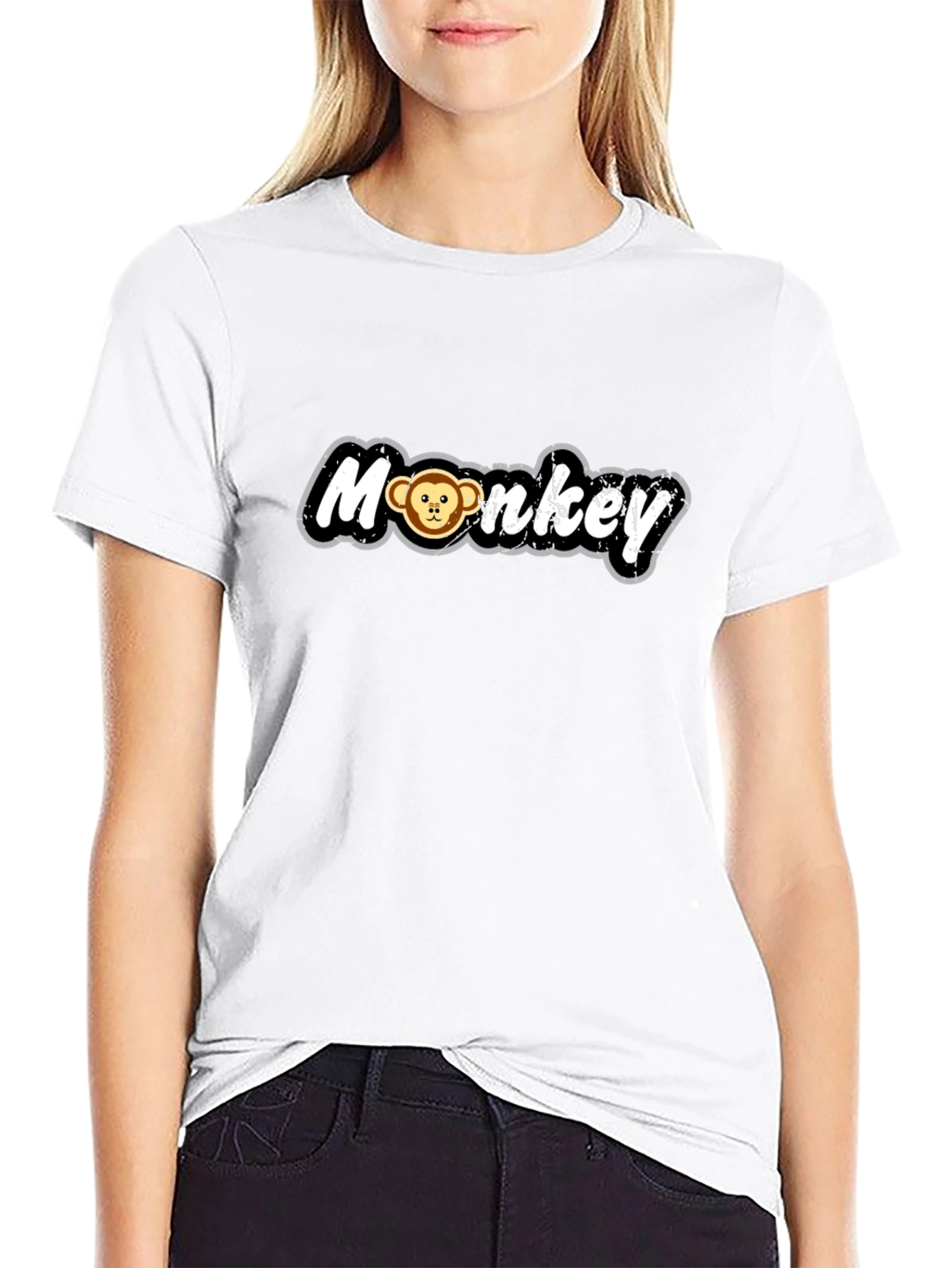 Monkey Graphic Black T-Shirt - Fun Animal Tee