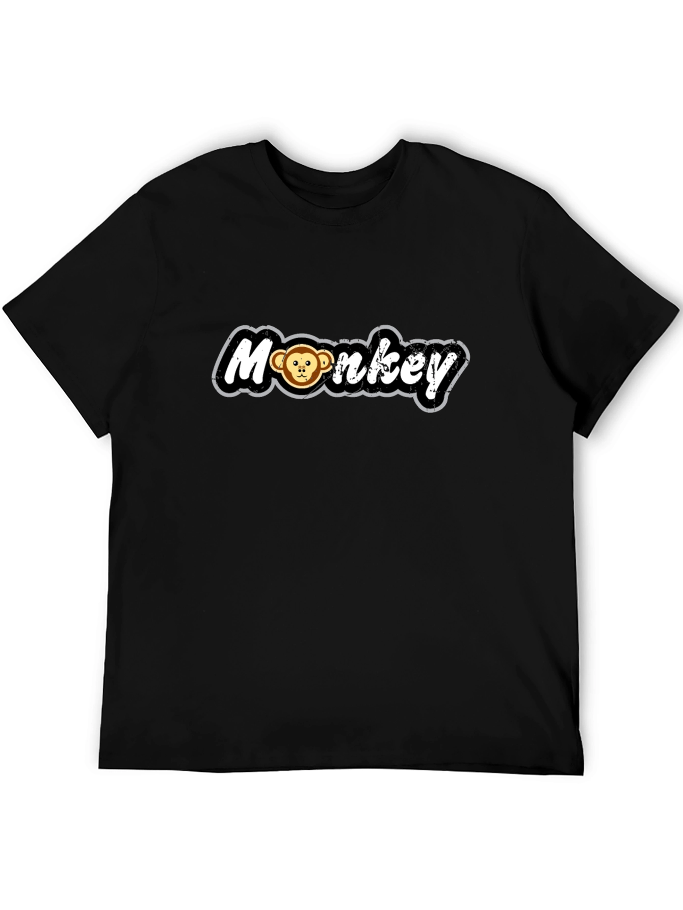Monkey Graphic Black T-Shirt - Fun Animal Tee