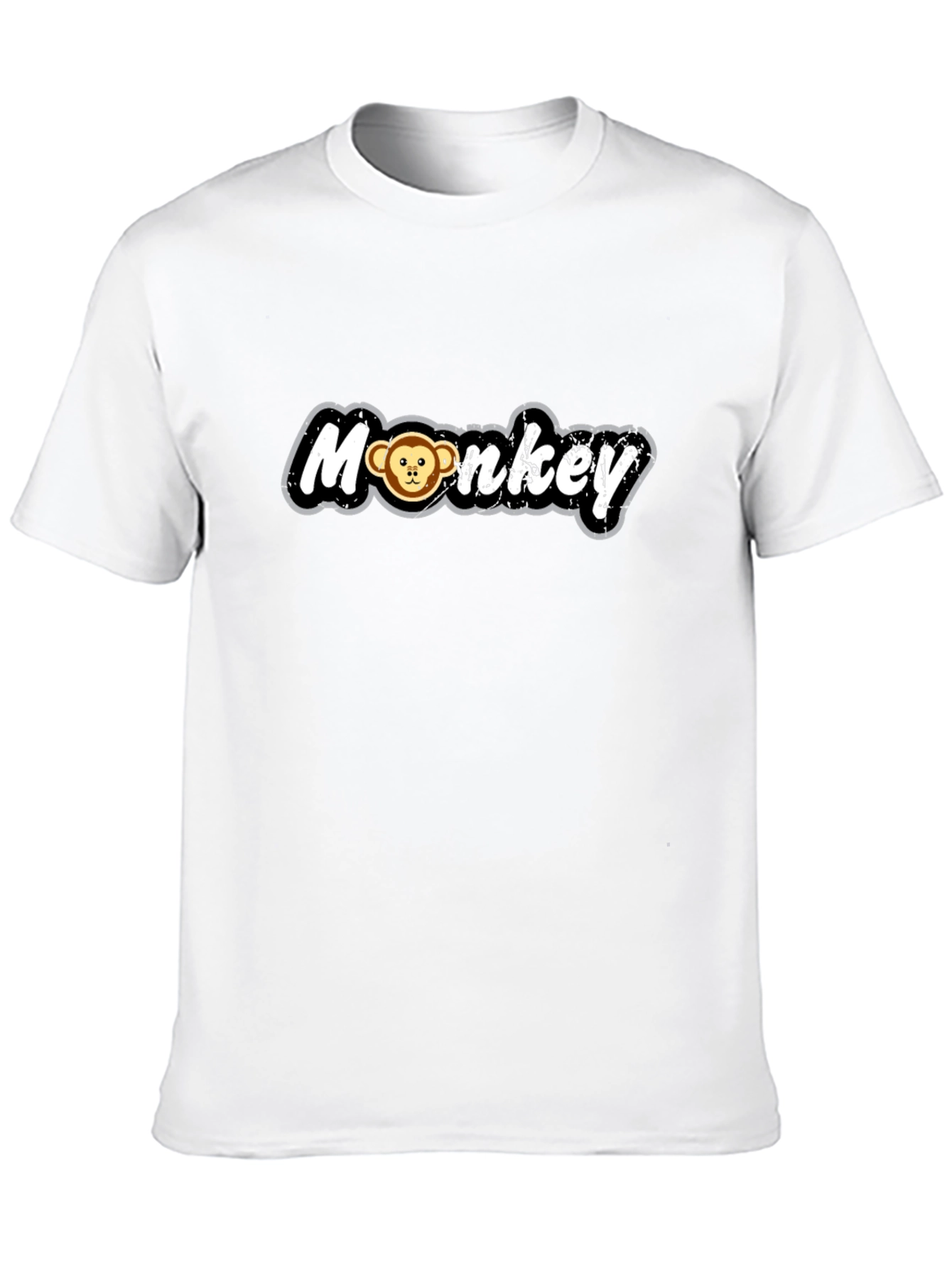 Monkey Graphic Black T-Shirt - Fun Animal Tee