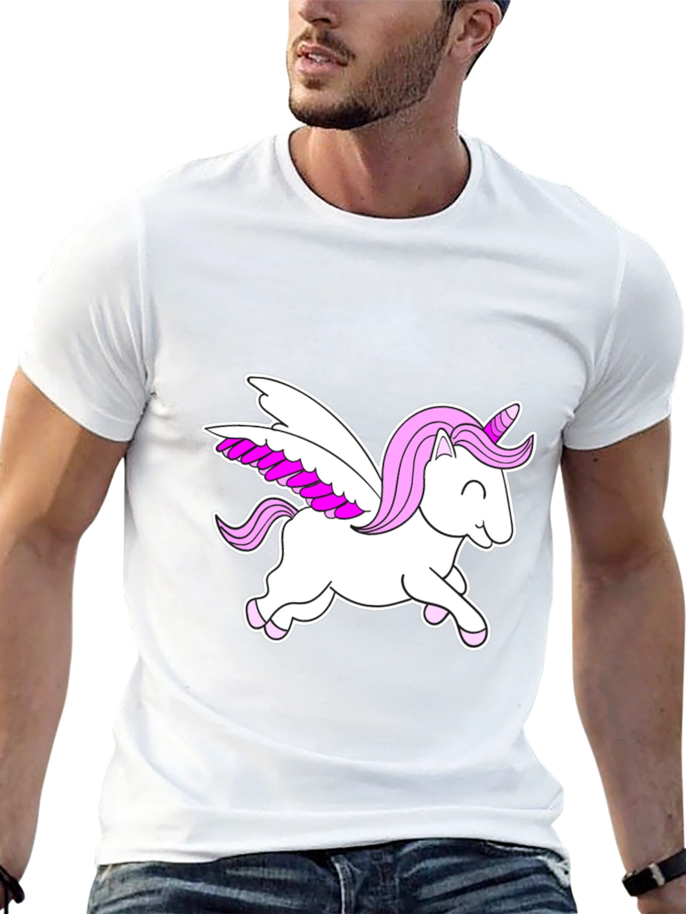 Unicorn Pegasus Black Graphic Tee