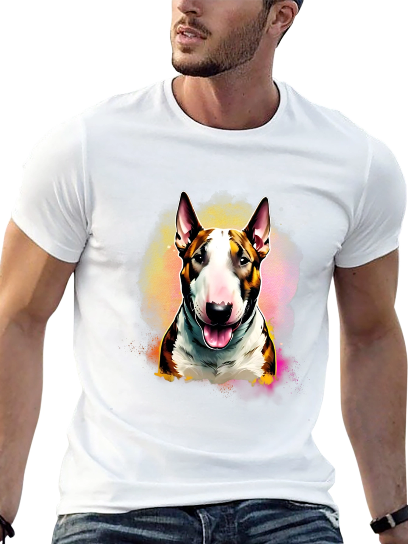 Bull Terrier Art T-Shirt - Unique Dog Lover Tee
