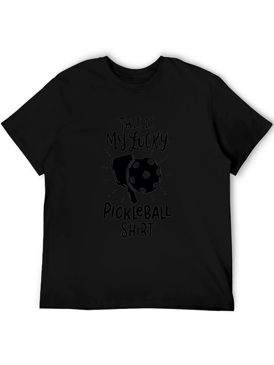My Lucky Pickleball Shirt - Black Graphic Tee