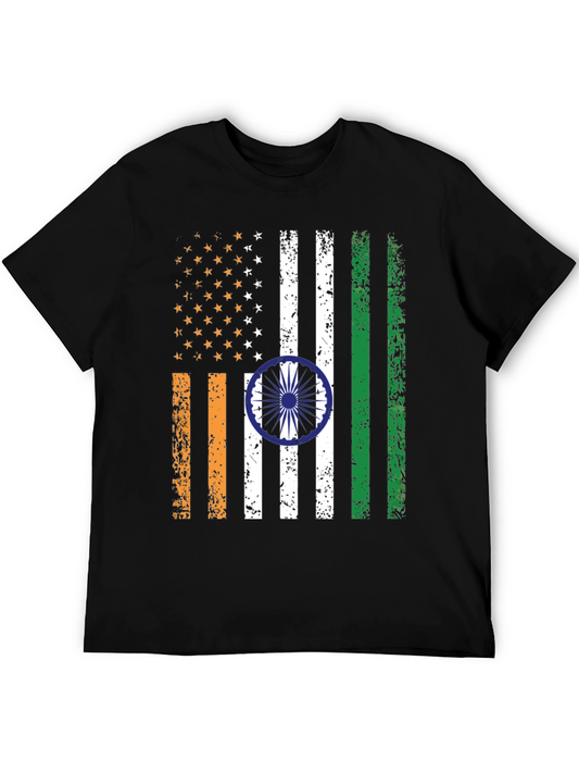 USA India Flag Graphic Tee