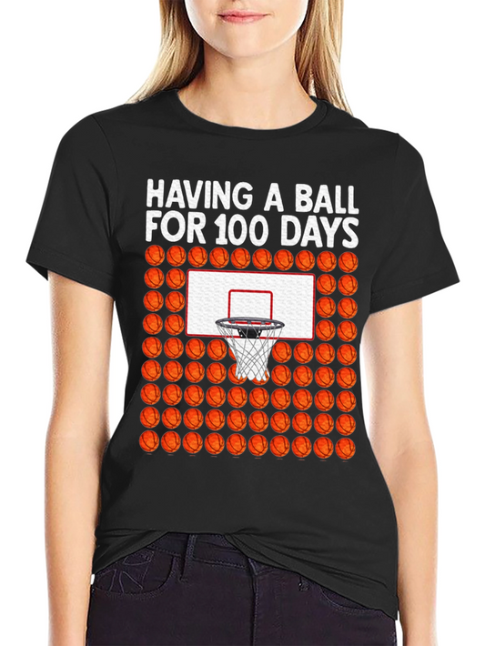 100 Days of School Basketball T-Shirt