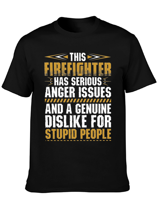 Firefighter Anger Issues Graphic T-Shirt