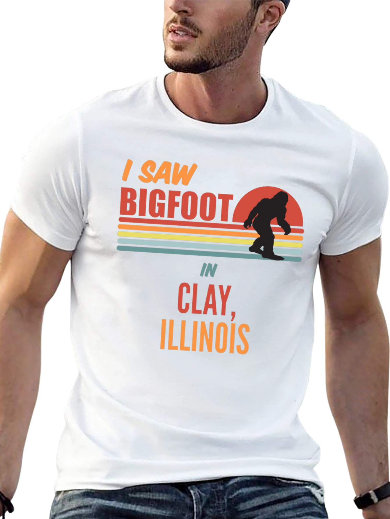 I Saw Bigfoot in Clay Illinois T-Shirt