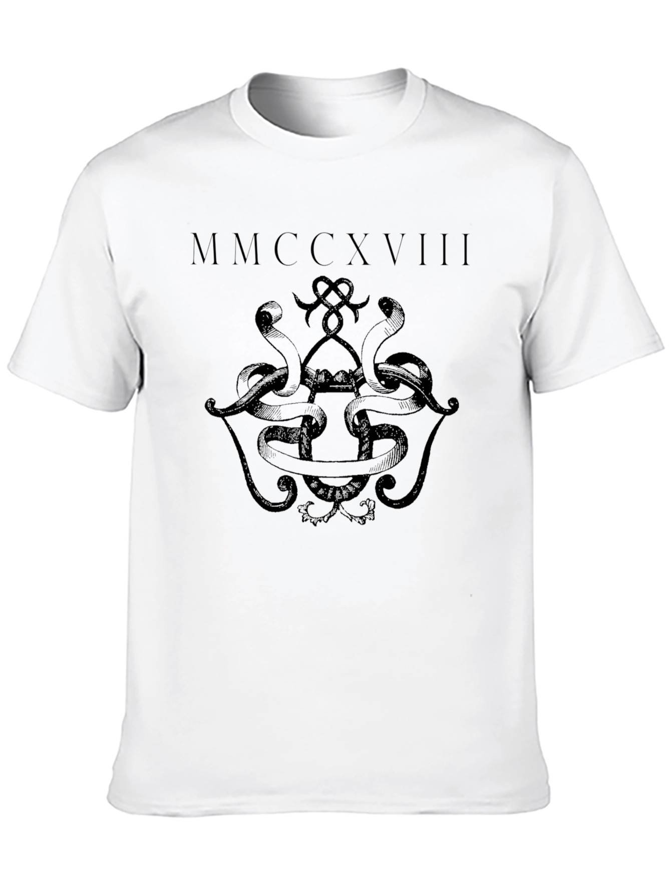 Mens Black Graphic T-Shirt - Snake Design