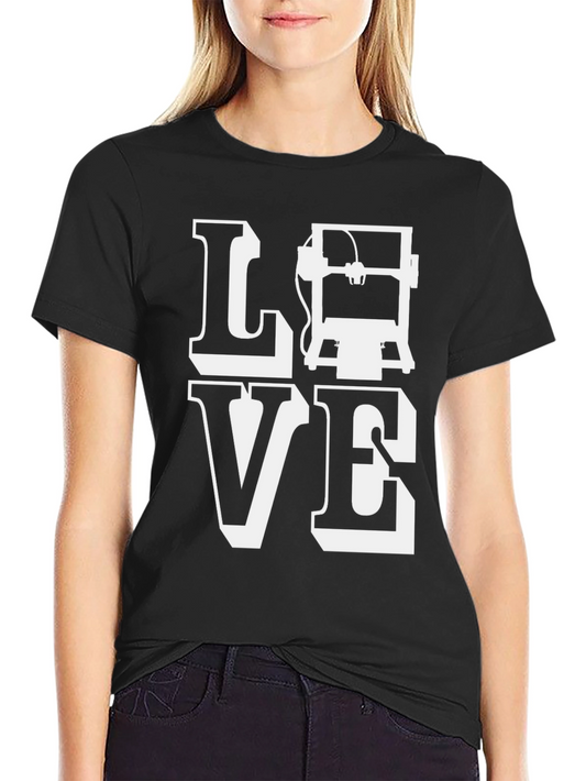 3D Printing Lover T-Shirt - Black Cotton Graphic Tee
