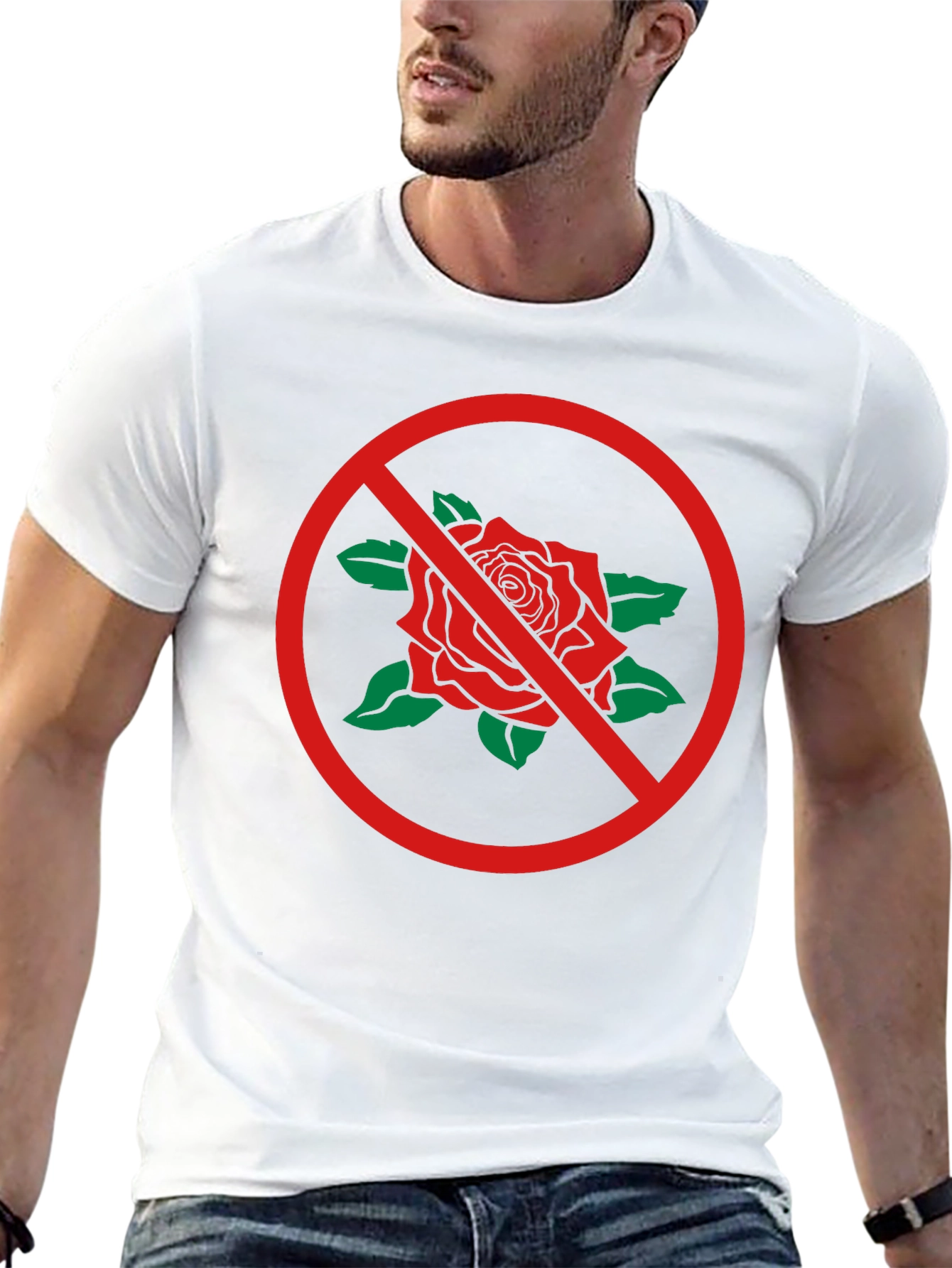 No Roses Graphic Tee - Black Casual T-Shirt