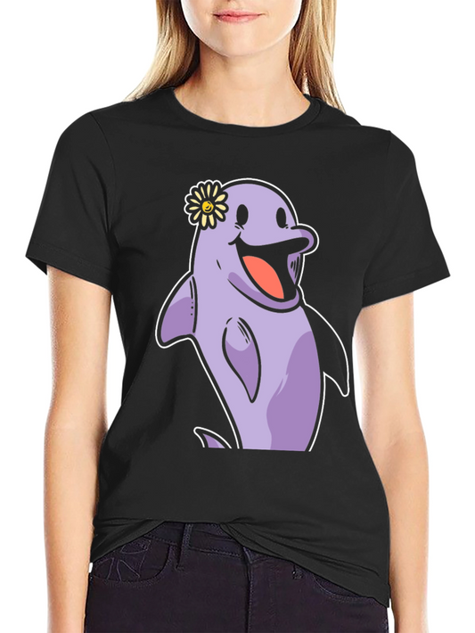 Cheerful Dolphin T-Shirt - Fun Graphic Tee