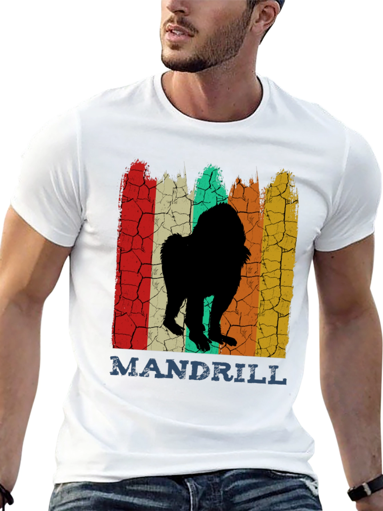 Mandrill Retro Graphic T-Shirt - Classic Crew Neck Tee