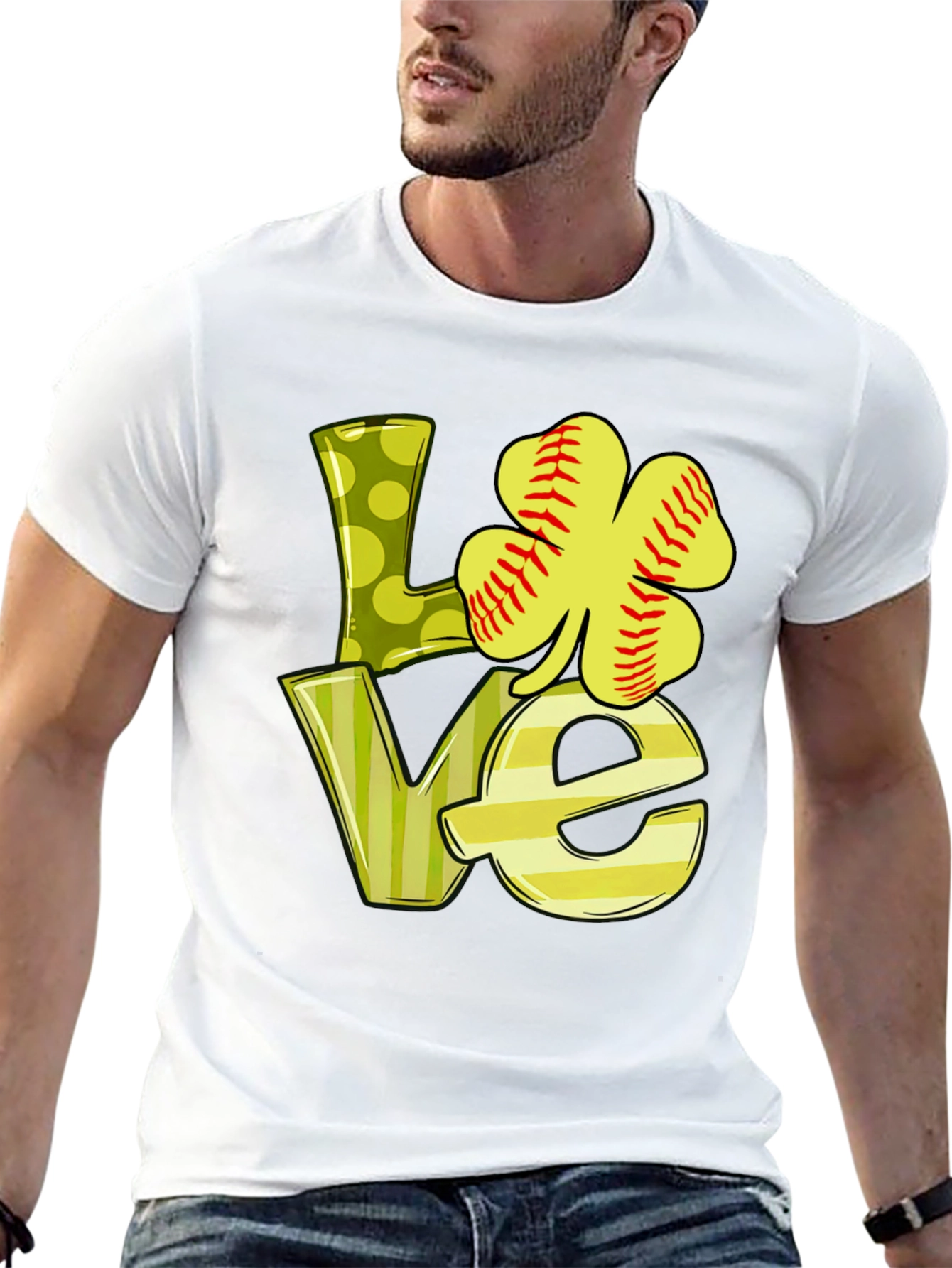 LOVE Baseball Shamrock T-Shirt - St. Patricks Day Tee