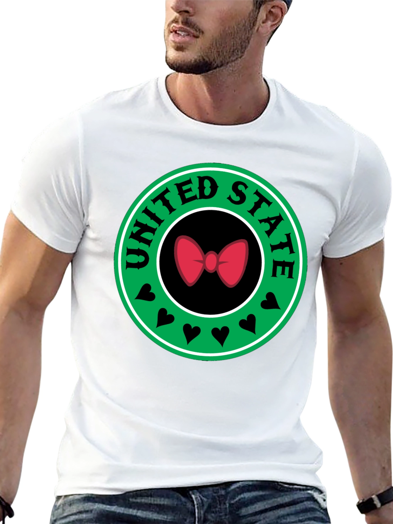 United States Bow Tie Black T-Shirt