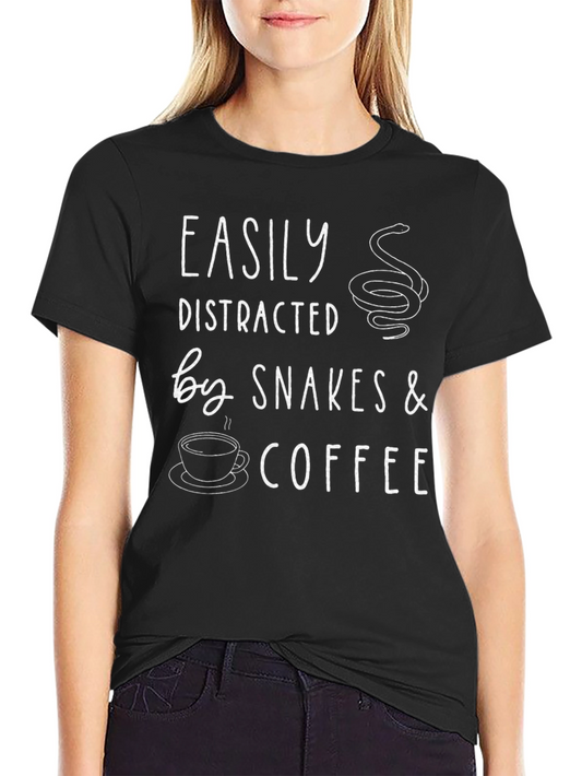 Easily Distracted by Snakes & Coffee T-Shirt