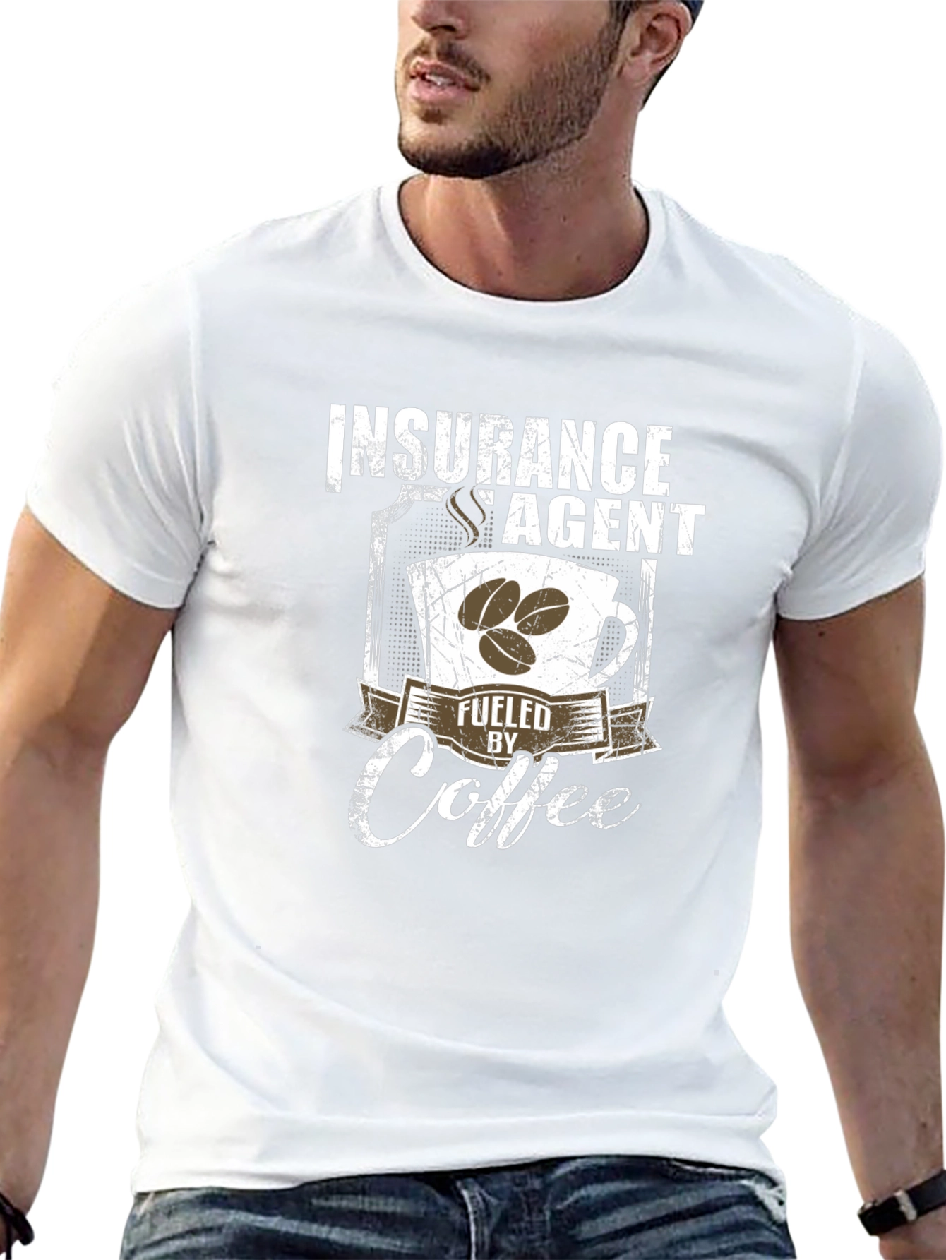 Insurance Agent Fuelled By Coffee Graphic Tee