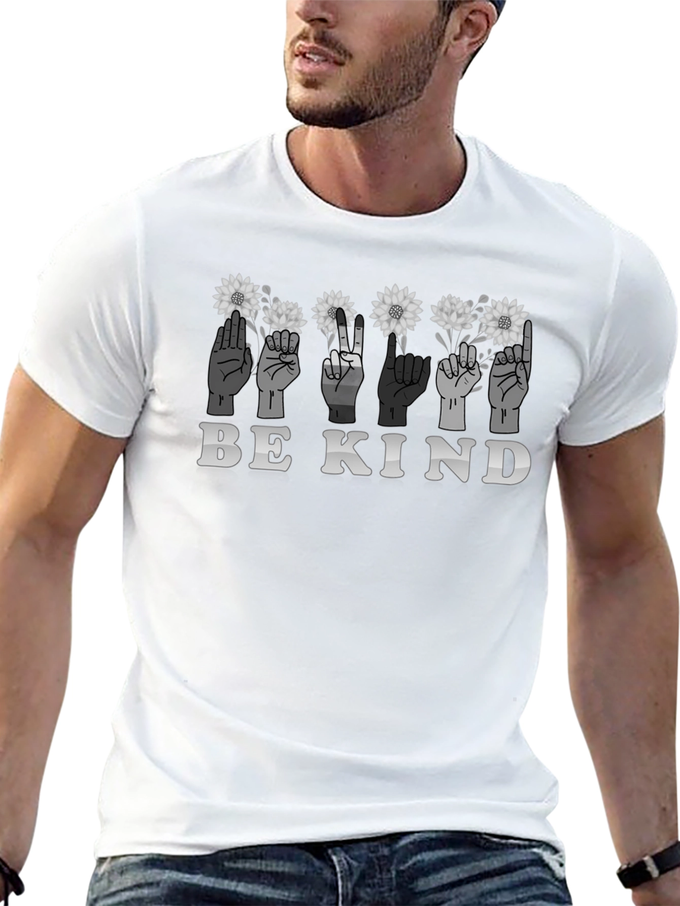 Be Kind Sign Language Graphic T-Shirt