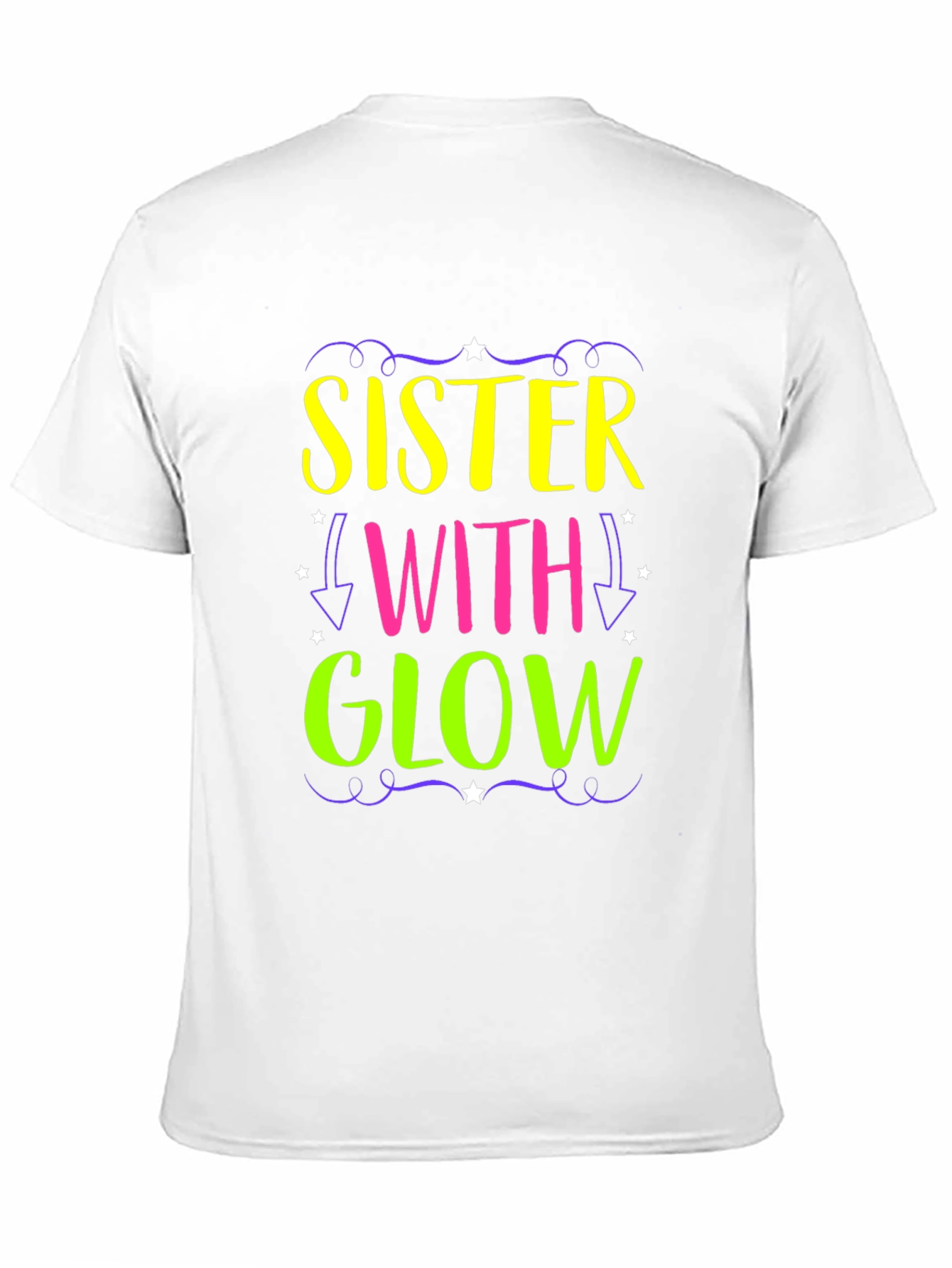 Sister with Glow Black T-Shirt
