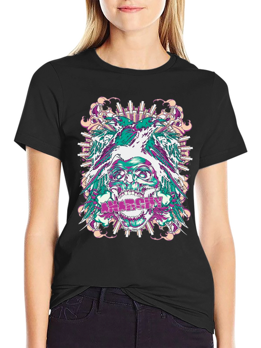 Anarchy Skull Graphic Tee - Bold Streetwear