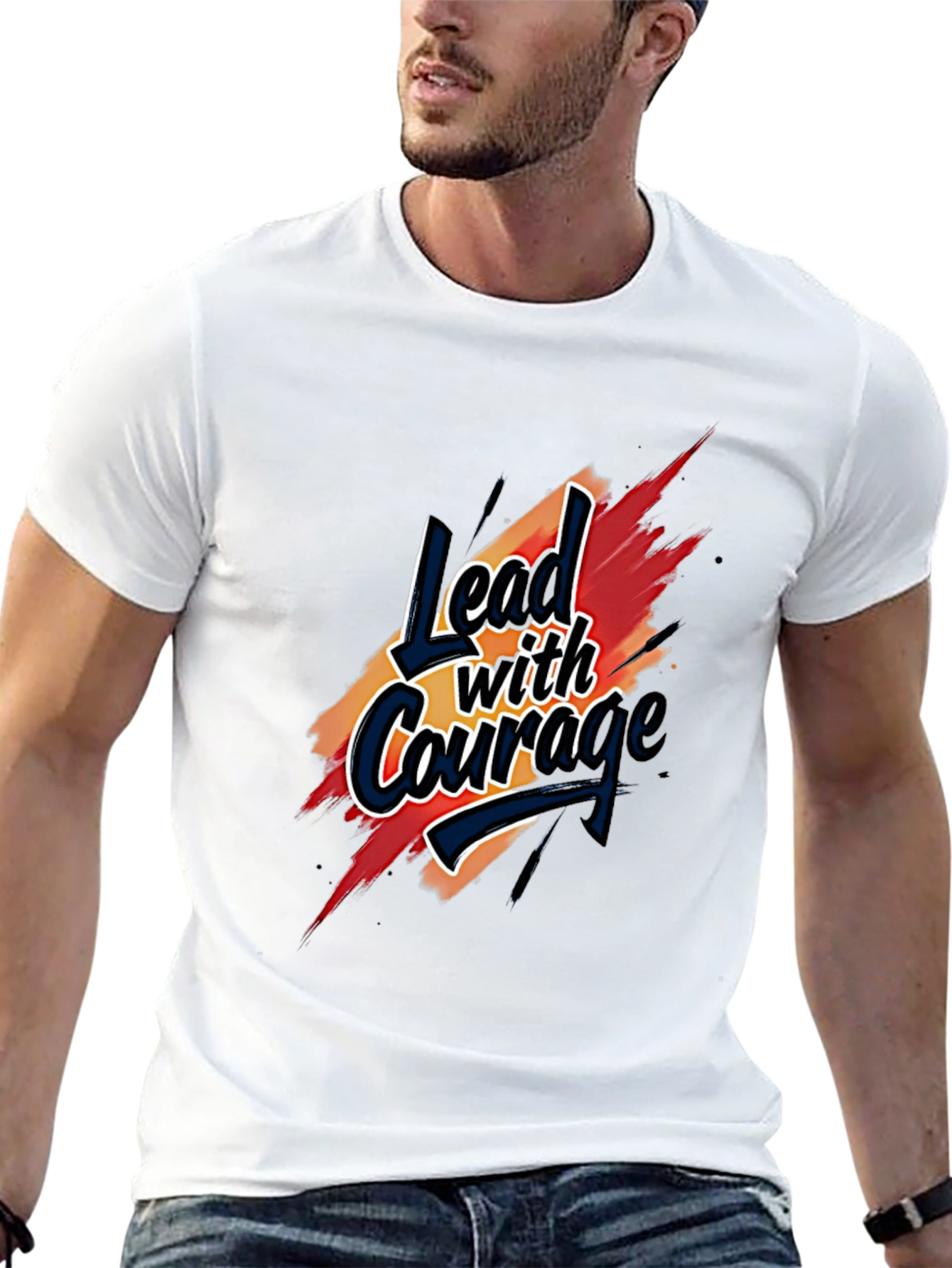 Lead with Courage T-Shirt - Bold Graphic Tee