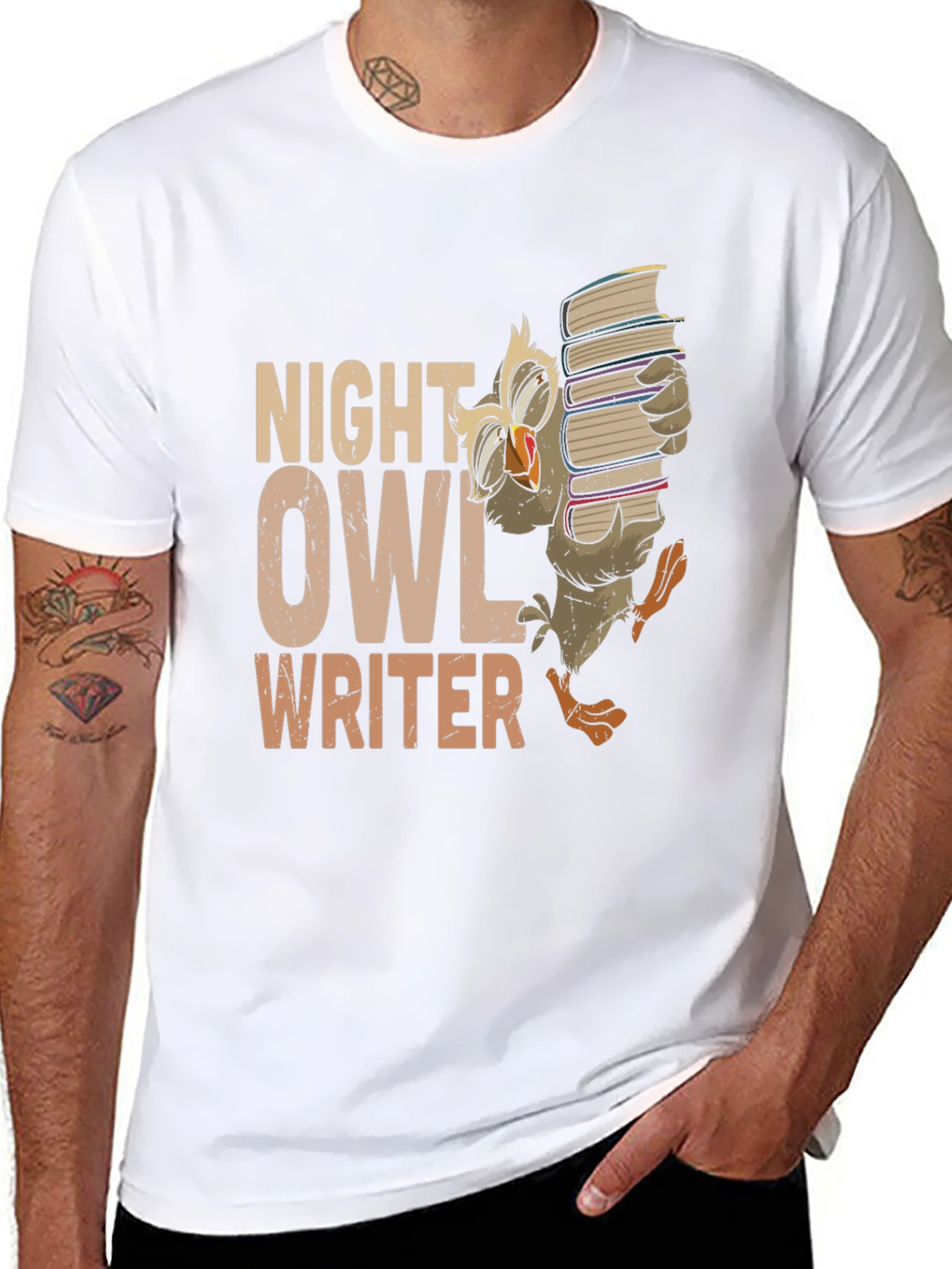 Night Owl Writer T-Shirt - Book Lover Tee