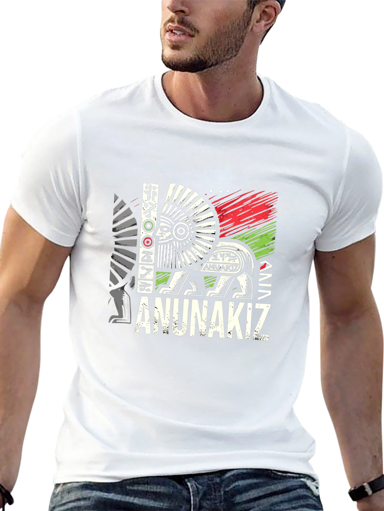 Anunnakiz Graphic Print Crew Neck T-Shirt