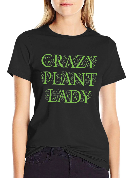 Crazy Plant Lady Graphic Tee - Black