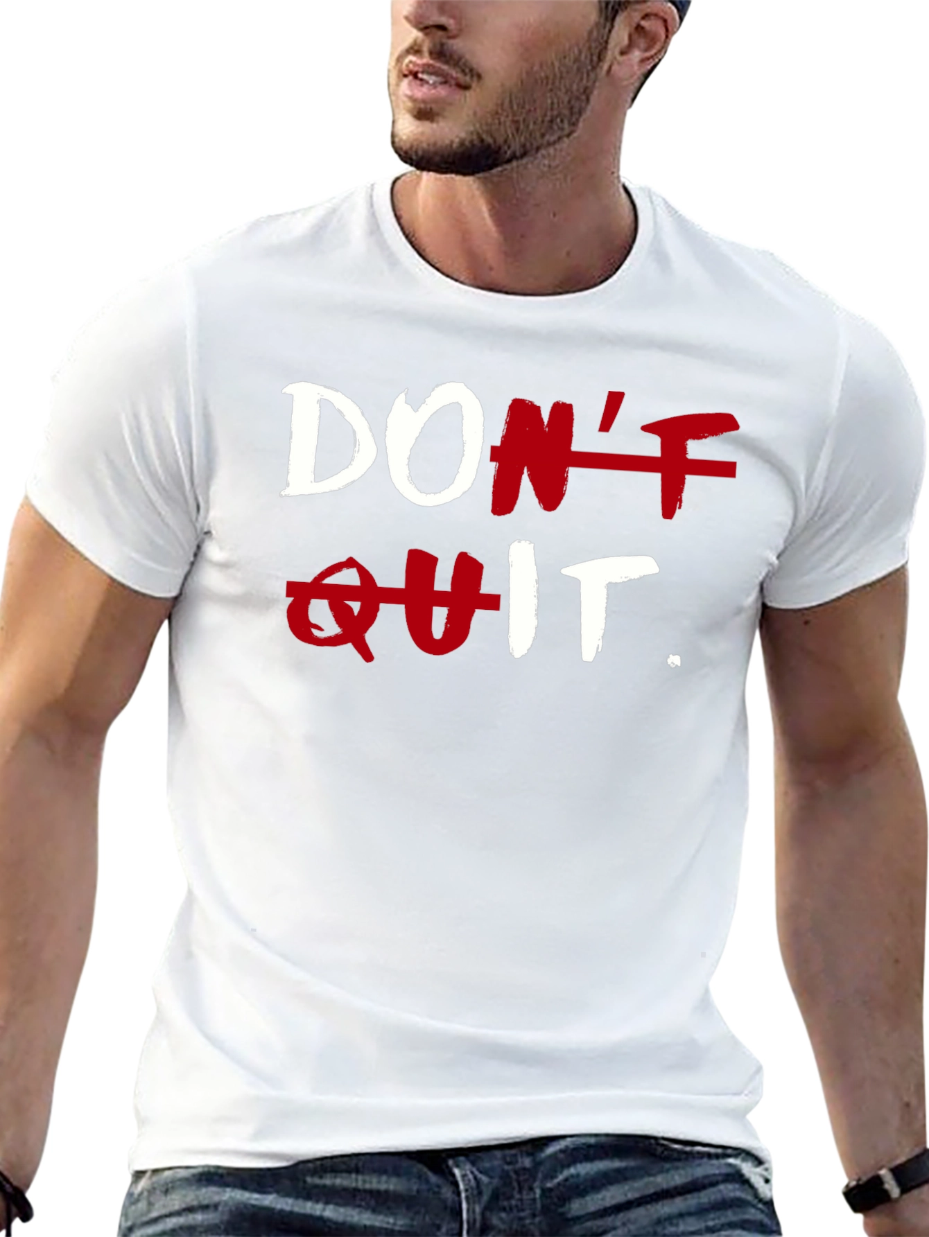 Motivational Dont Quit T-Shirt - Black