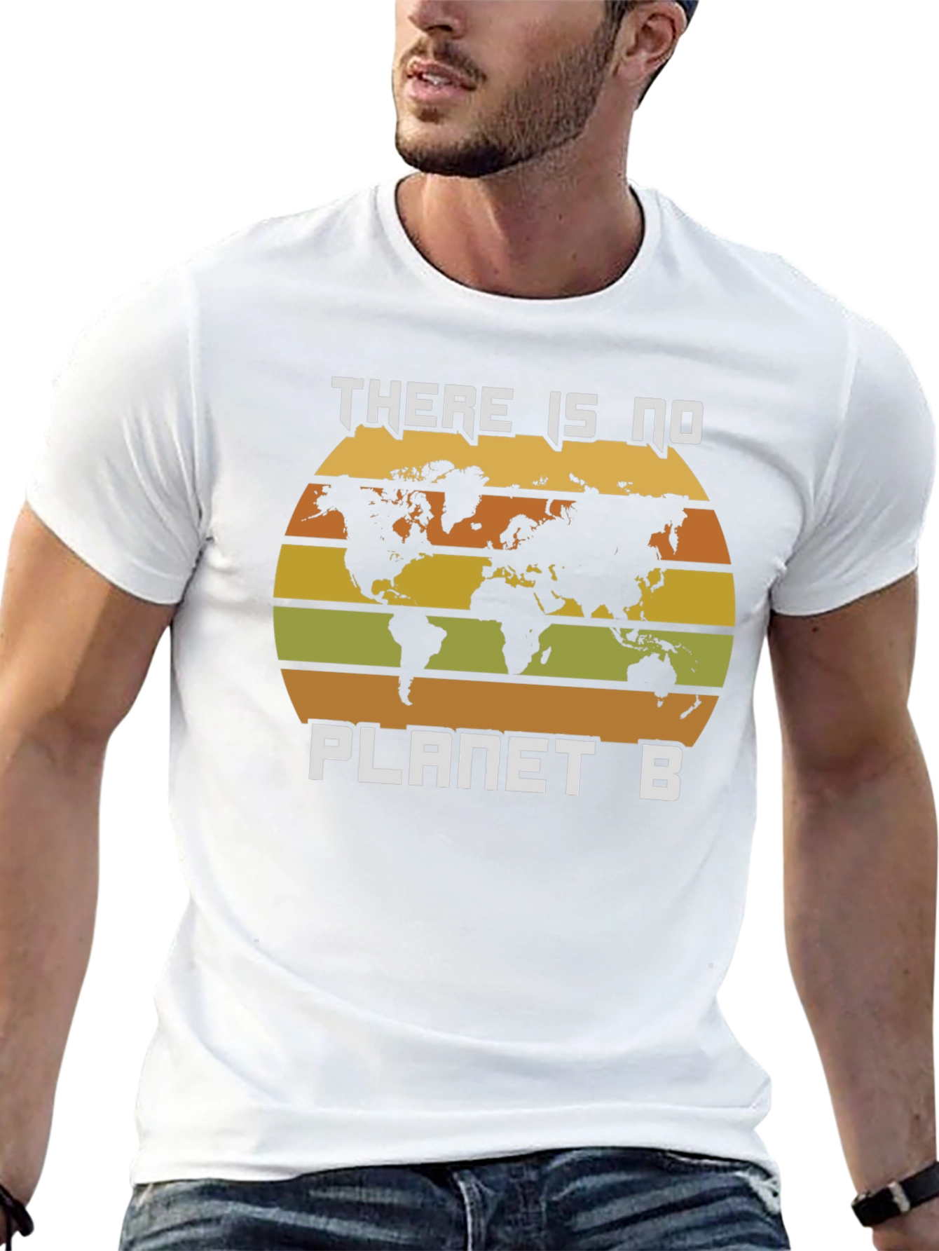 No Planet B Earth Map Graphic T-Shirt