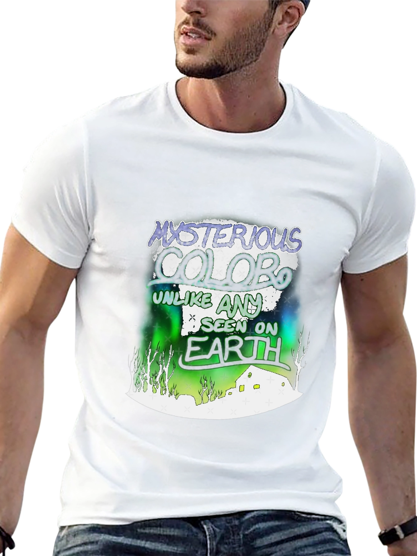 Mysterious Colobo Graphic Print T-Shirt