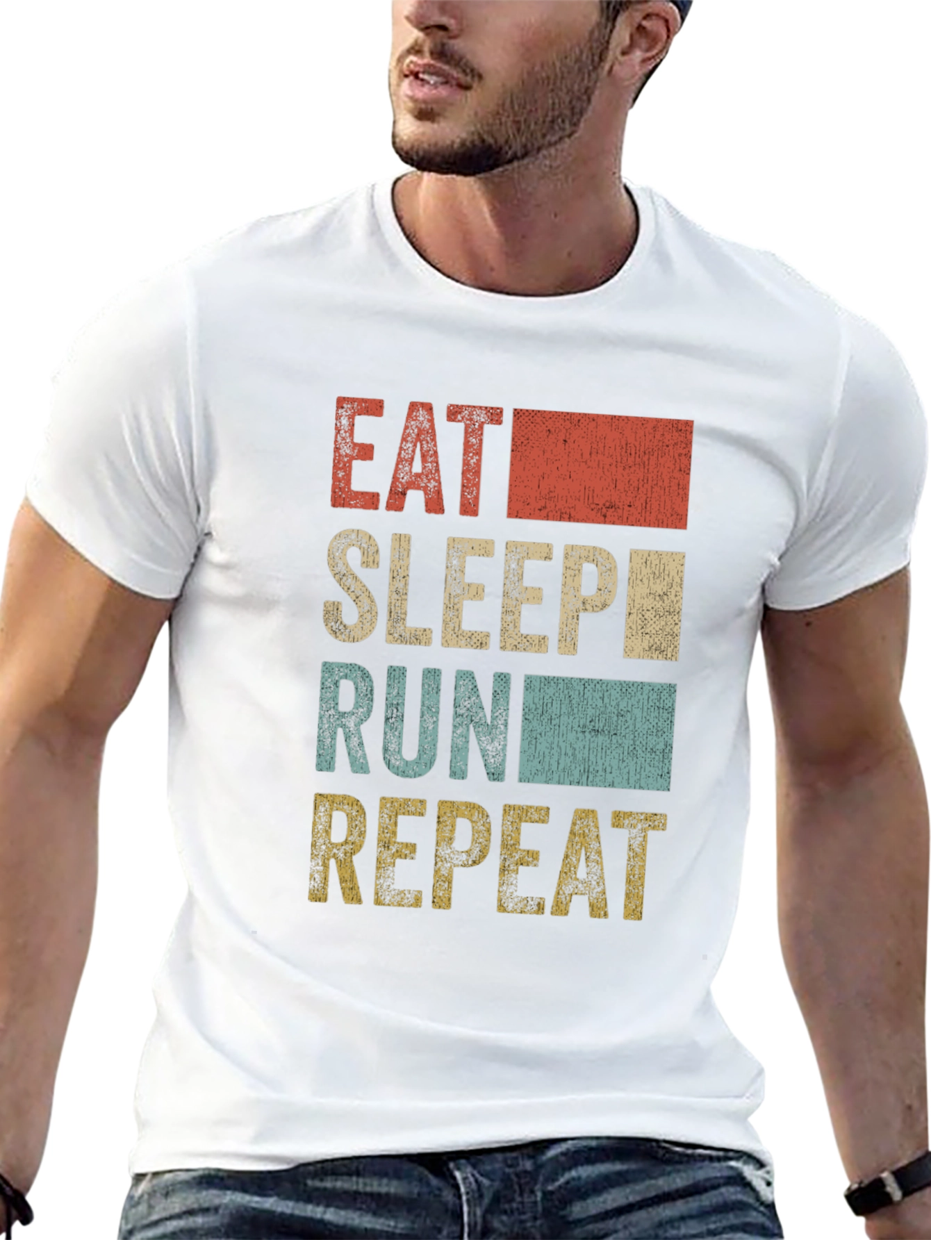 Eat Sleep Run Repeat Graphic T-Shirt