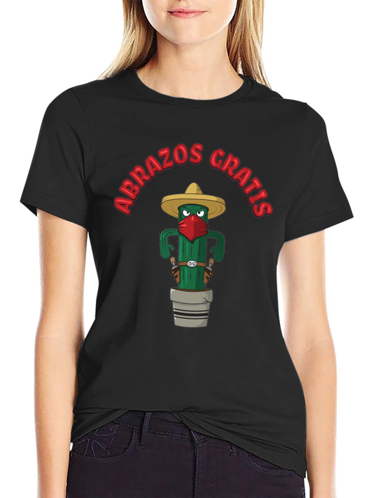Abrazos Gratis Cactus Graphic Tee - Funny Novelty Shirt