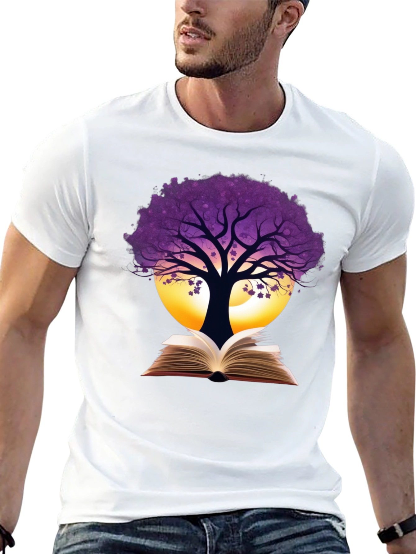 Book Tree Graphic Tee - Nature Reader Shirt