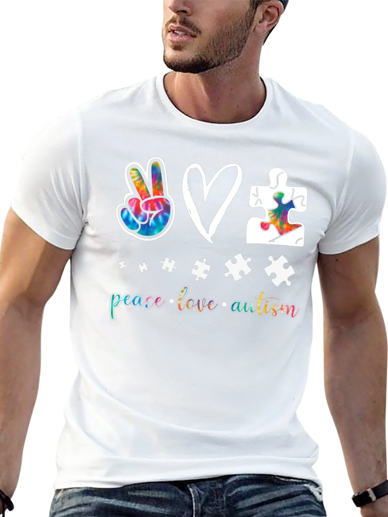 Peace Love Autism Graphic Tee