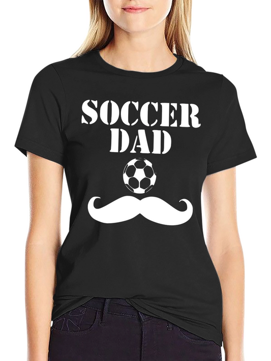 Soccer Dad T-Shirt Funny Mustache Football Tee