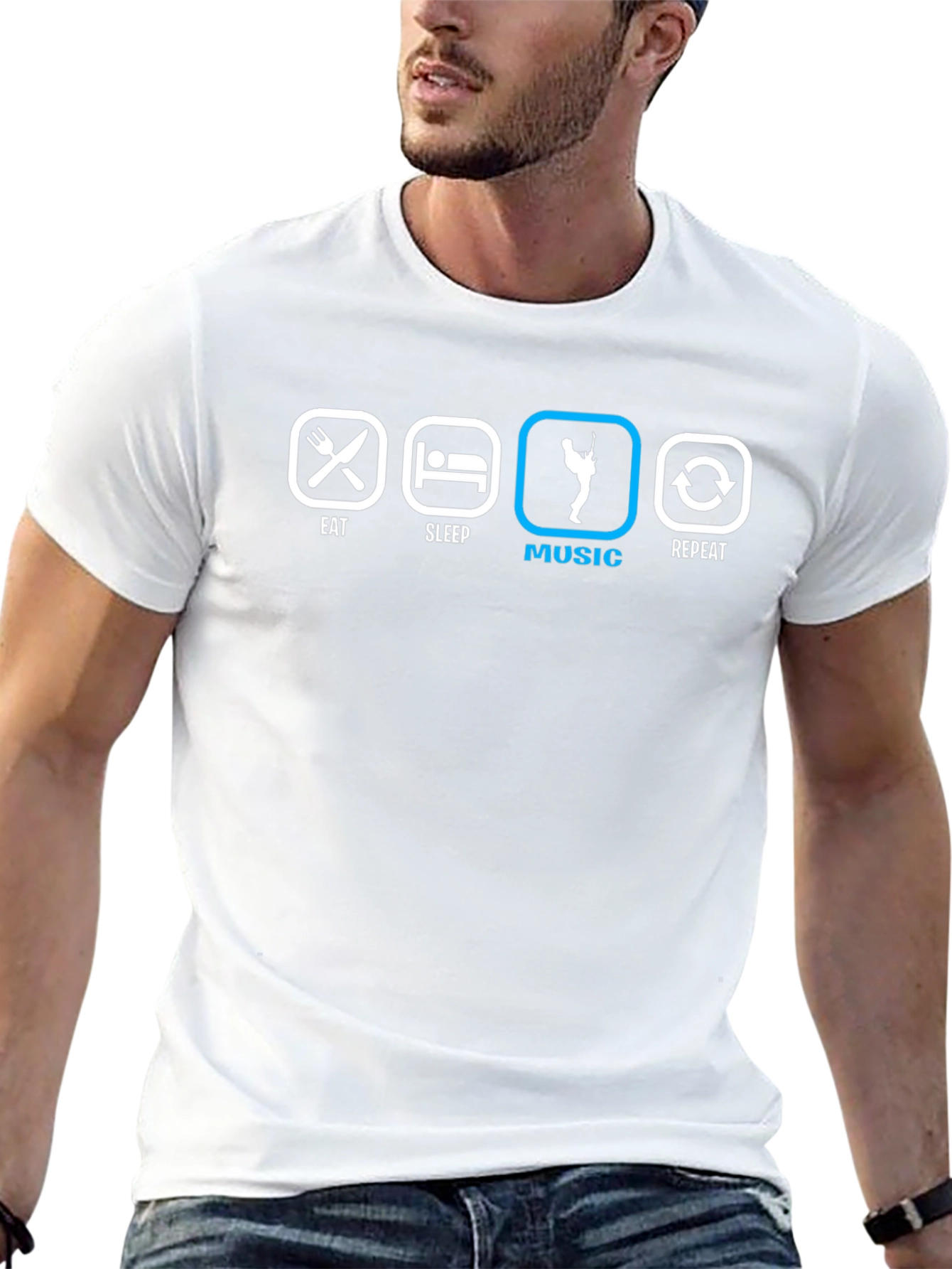 Eat Sleep Music Repeat T-Shirt - Musicians Life