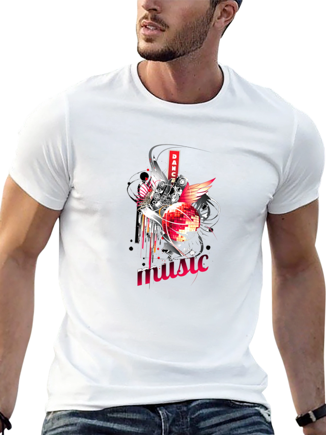 Dance Music Graphic Tee - Unique Design