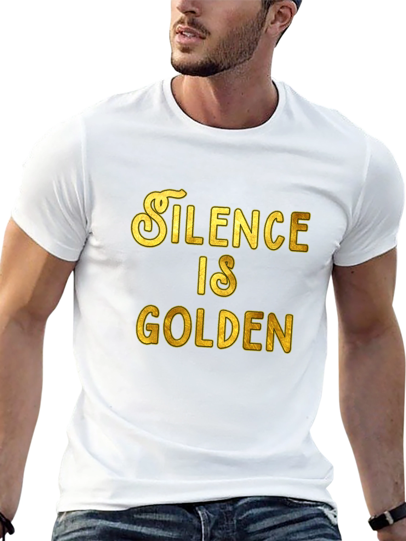 Silence is Golden Graphic Tee - Premium Comfort