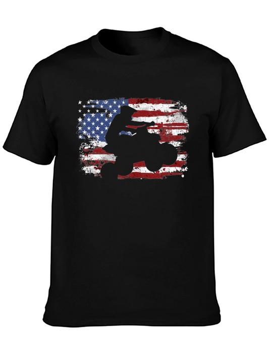 American Flag ATV Rider T-Shirt