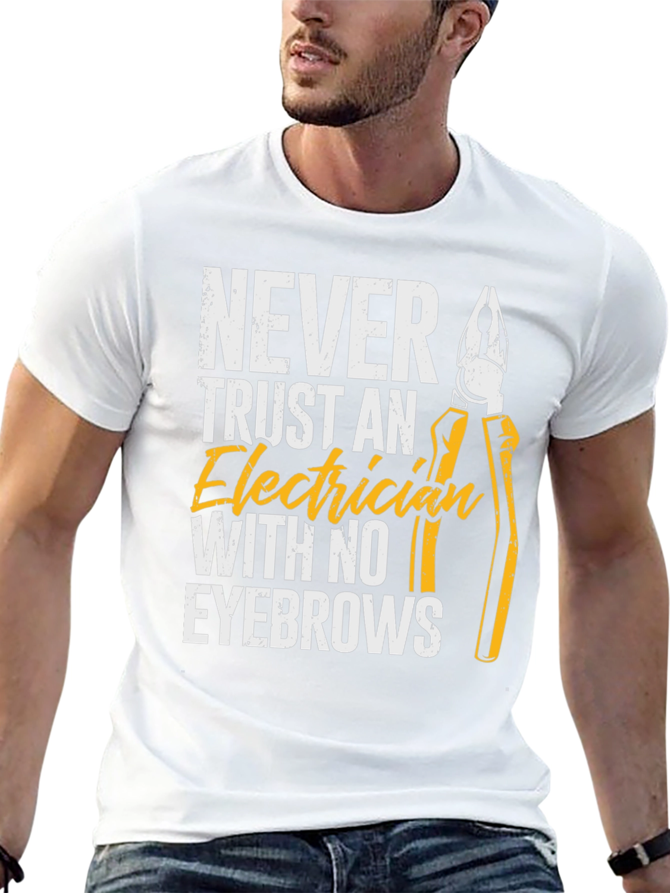 Never Trust An Electrician Funny T-Shirt