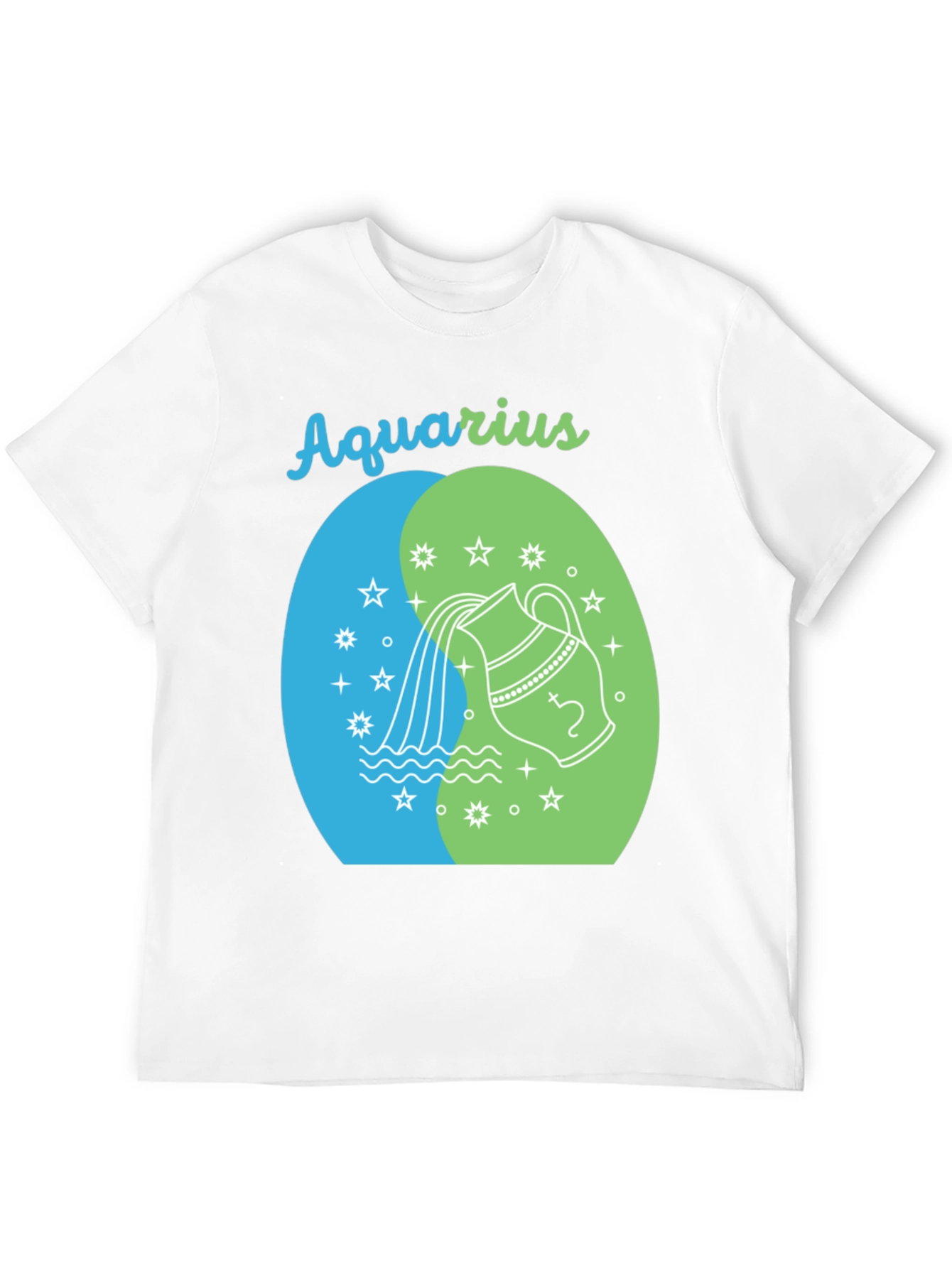 Aquarius Zodiac Black Graphic Tee