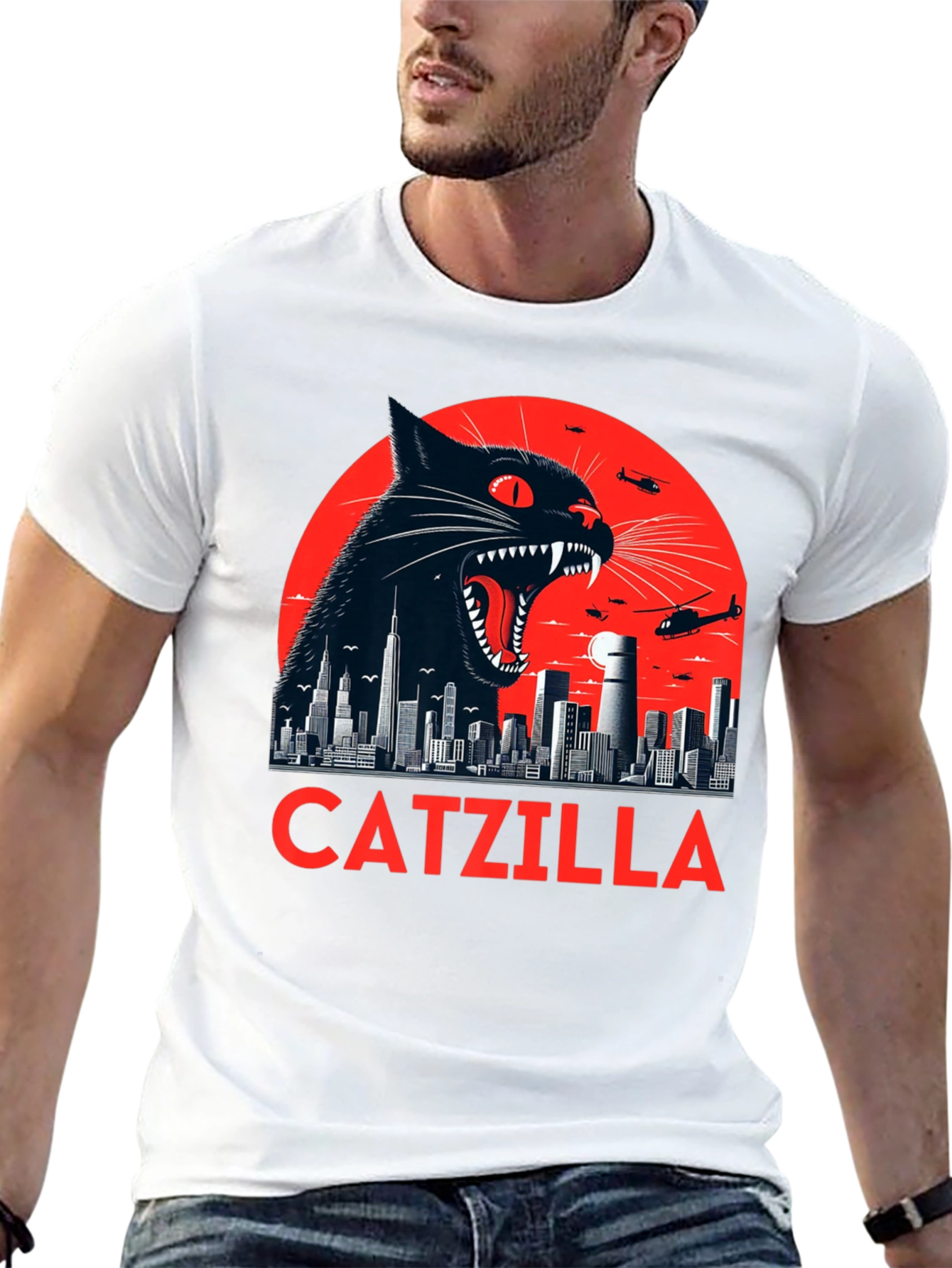 Catzilla T-Shirt - Black Catzilla Graphic Tee