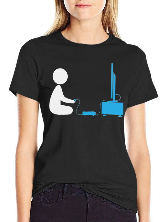 Gamer Silhouette Graphic T-Shirt - Relax & Play!