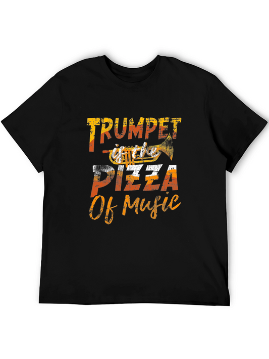 Trumpet Pizza of Music Graphic T-Shirt
